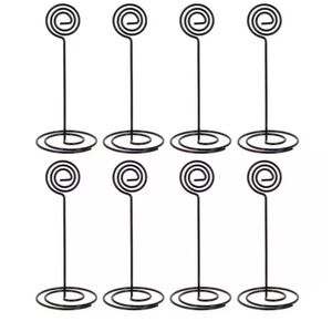 (15ct) Black Wire Spiral Place Card Holders - Set of 15